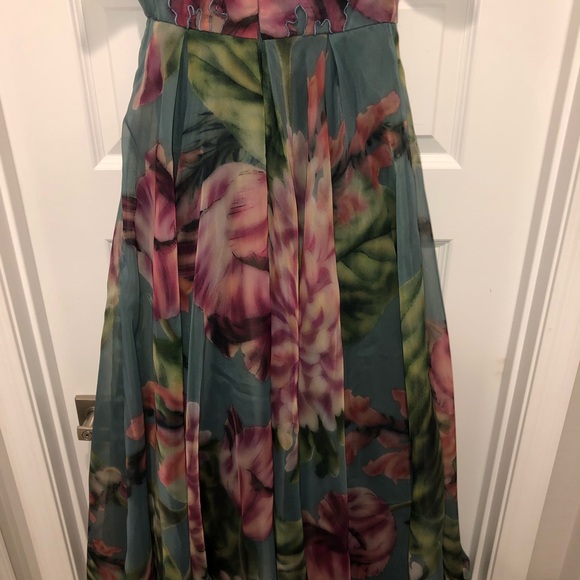 New Geisha Designs x Anthropologie Off-The-Shoulder Floral Appliqué Dress sz XS - Picture 10 of 12
